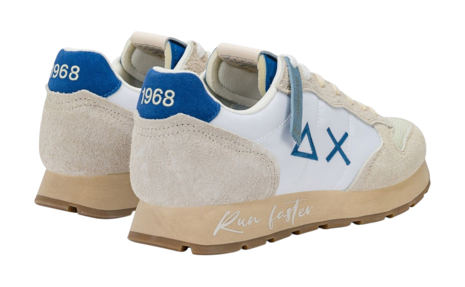 Sneakers Sun68 uomo BZ361043158 Tom Vintage Gold Edition Bianco panna Blu royal<BR/>