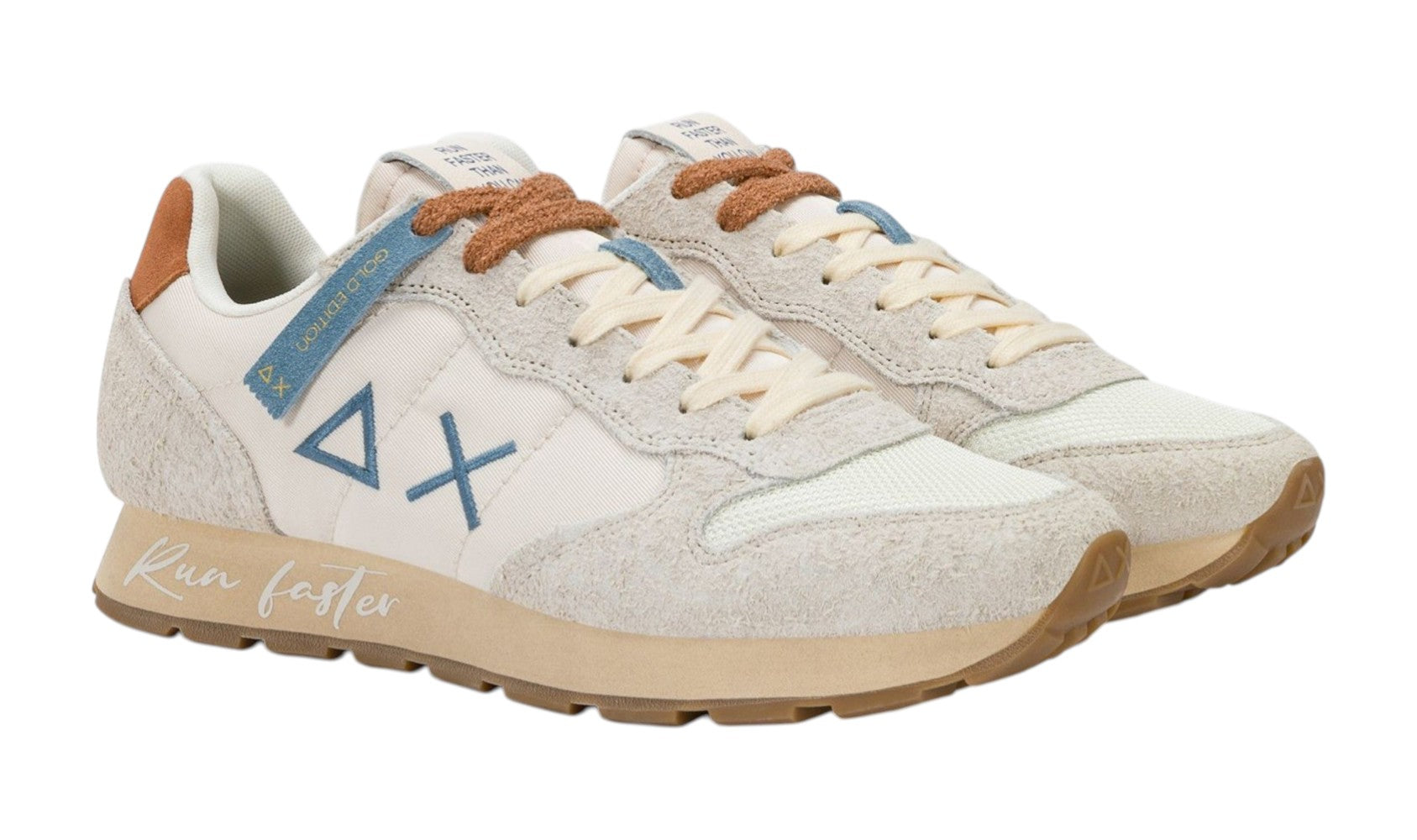 Sneakers Sun68 uomo BZ3610431 Tom Vintage Gold Edition Bianco Panna<BR/>