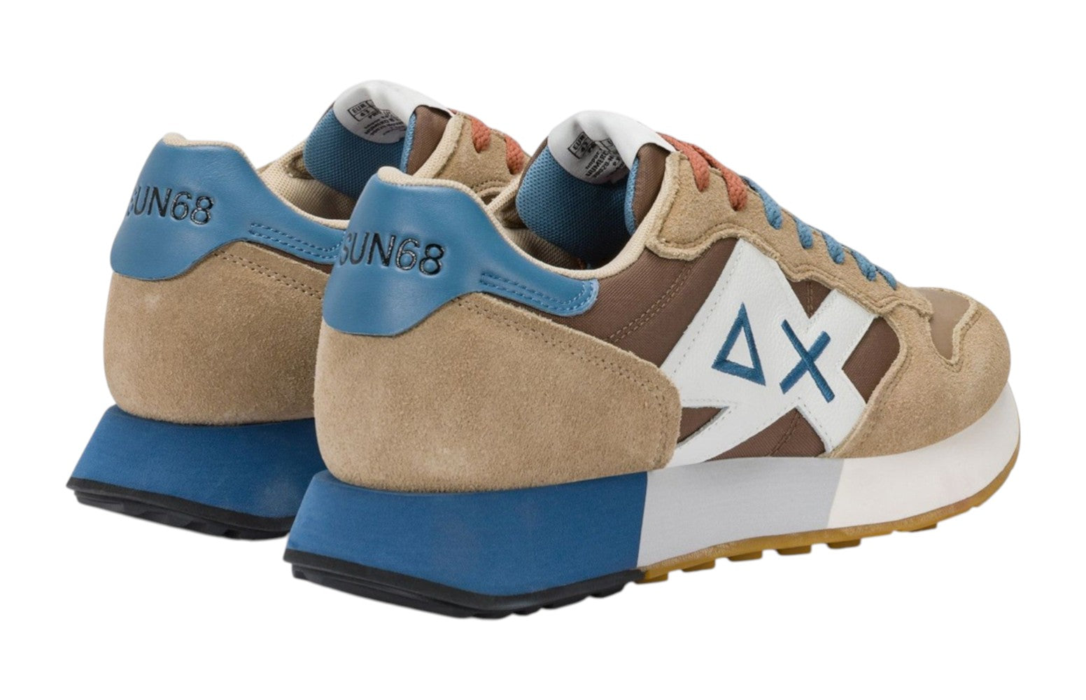 Sneakers Sun68 uomo BZ361161693 Jaki 2.0 Solid Beige Marrone Volpe<BR/>