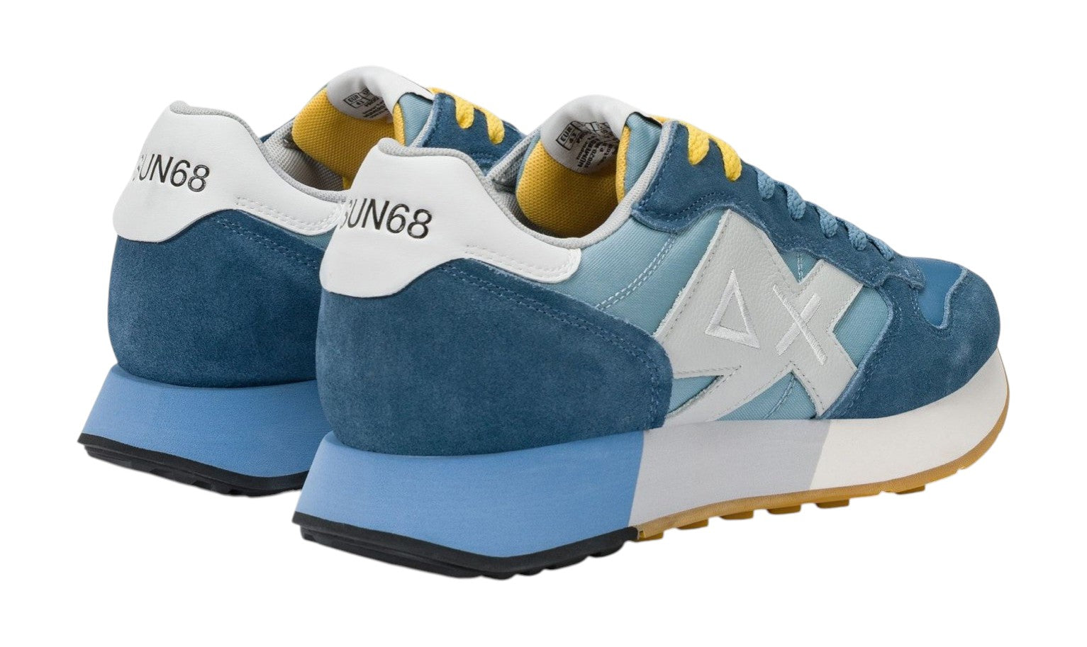 Sneakers Sun68 uomo BZ361168084 Jaki 2.0 Bicolor Blu avio Verde salvia<BR/>
