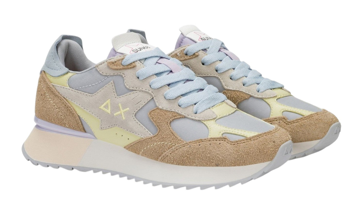 Sneakers Sun68 donna BZ3621506 Stargirl Multicolor Option Grigio chiaro<BR/>