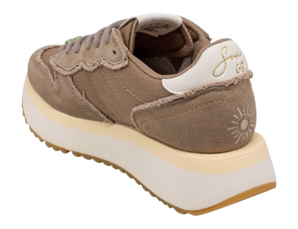 Sneakers Sun68 donna BZ3622398 Big Stargirl Canvas Stone Marrone chiaro<BR/>