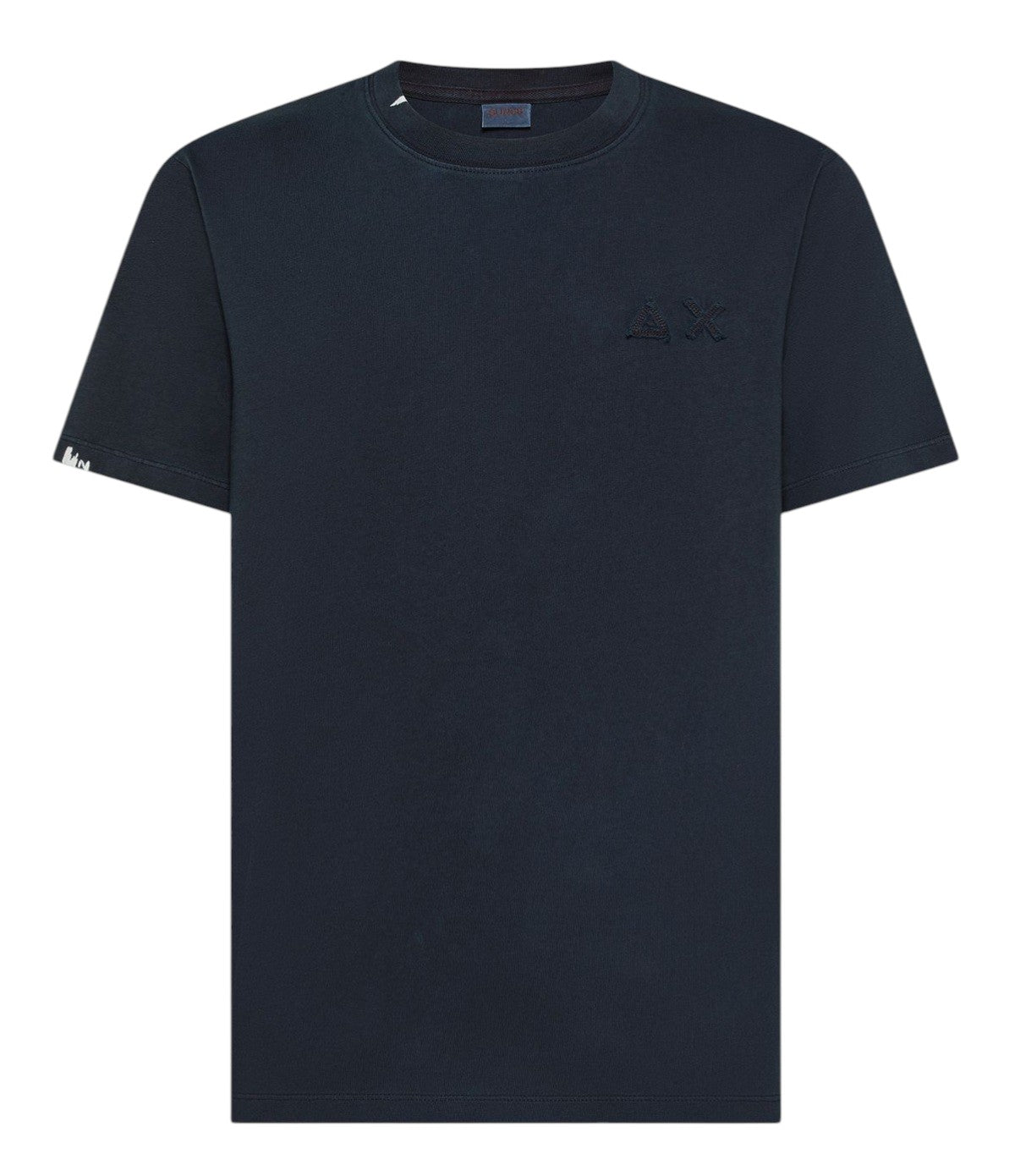 T-shirt Sun68 uomo T3611307 Basic Cotton Jersey Vintage Blu Navy<BR/>