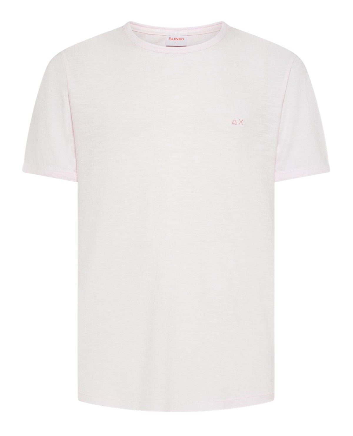 T-shirt Sun68 uomo T3611504 Jersey Cotone Fiammato Rosa<BR/>