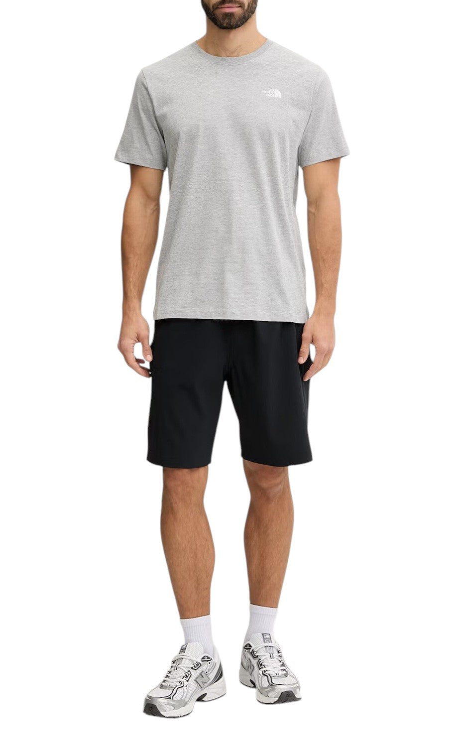 T-shirt uomo The North Face NF0A8CZ2 G701 Evolution Simple Dome Regular Grigio<BR/>