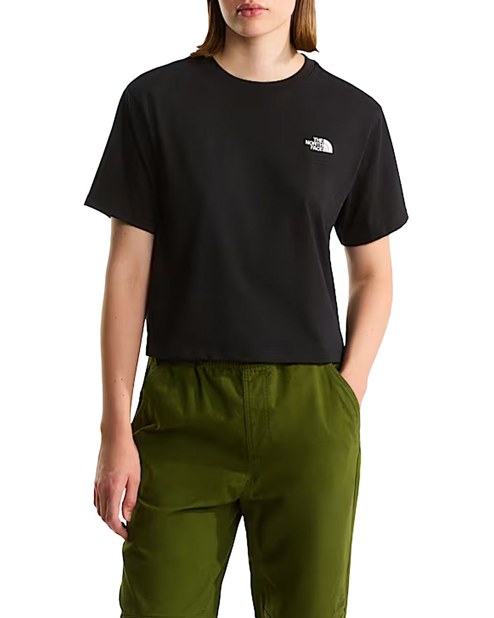 T-shirt THE NORTH FACE donna Evolution Simple Dome Cropped Relaxed 8FDH Nera