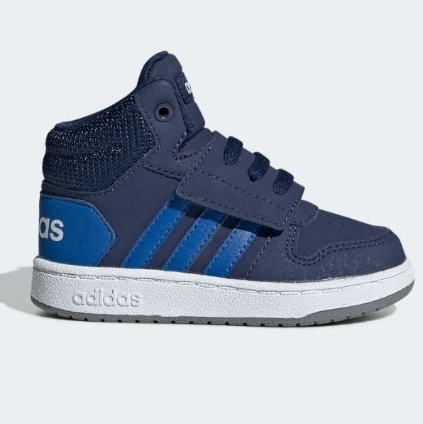 Sneakers Adidas "Hoops Mid 2.0" nere e blu da bambino 