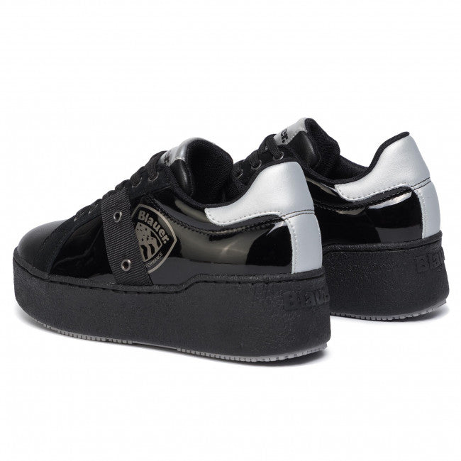 Sneakers Donna "Madeline02" Nere in Pelle 