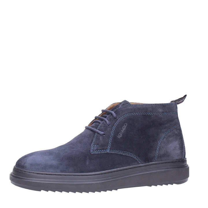 Polacchino da Uomo in Nabuk blu Scuro con Suola Leggera 