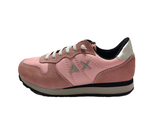 Sneaker Bambina "Ally Solid" con Tallone Laminato Argento 