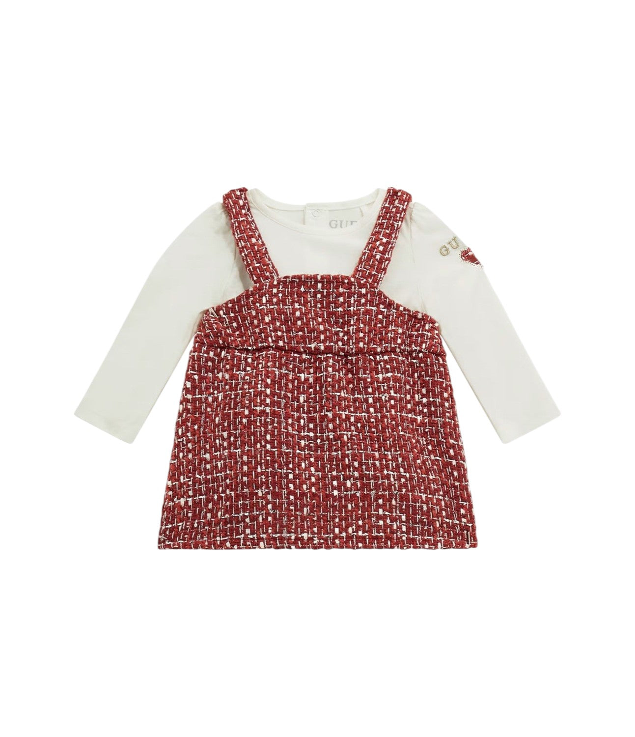 Completo 2 pz Guess bambina A0BG07J1 300 Rosso Bianco<BR/> 