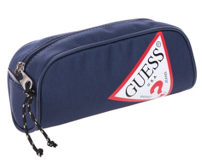 Astuccio Guess Blu con Logo Triangolo Frontale 