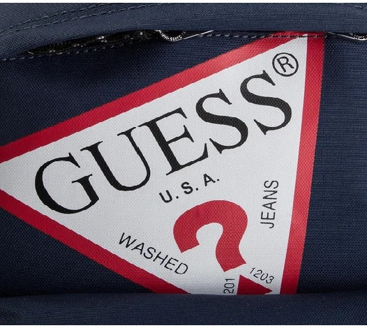 Zaino Guess Blu Scuro in Tessuto con Maxi Logo Frontale 