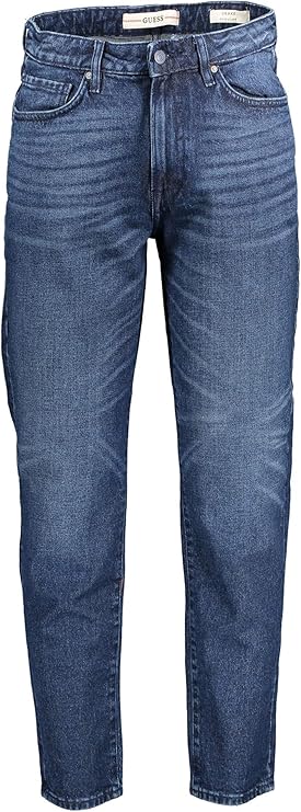 Jeans Uomo in Denim Blu con Lavaggio Leggero 