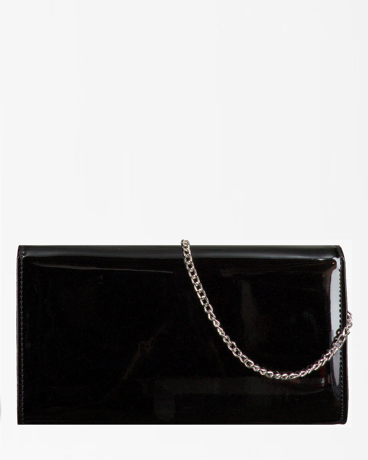 Pochette "G.HANDBAG" Nera Lucida con Tracolla a Catena 