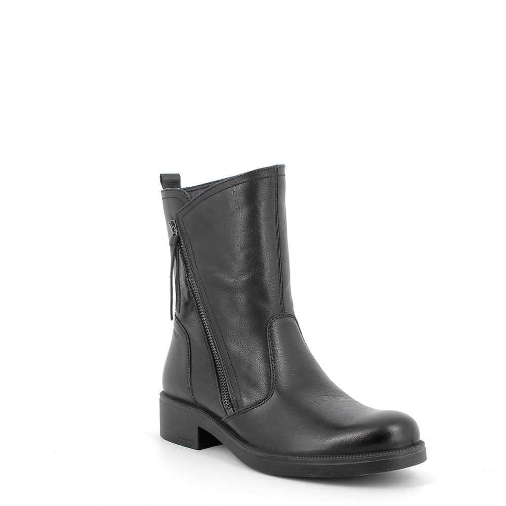 Stivaletti Donna IGI&CO in Pelle Nera con Zip Laterale 