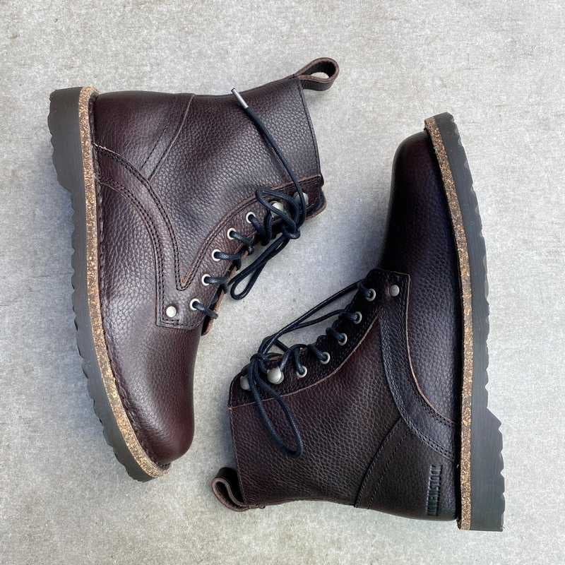 Stivaletti "Bryson" marroni in Pelle Martellata - Narrow Fit 