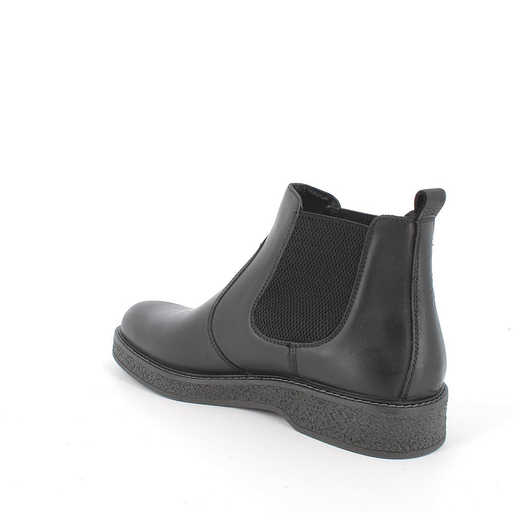 Stivaletti Beatles neri in pelle con elastico e sottopiede estraibile 