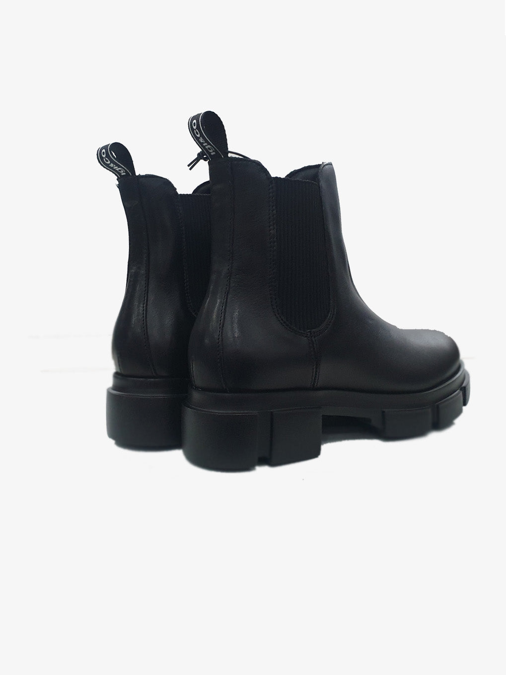 Stivaletti Donna IGI&CO in Pelle Nera con Elastico e Tacco 4,2 cm 
