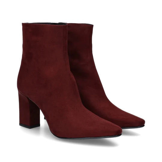 Stivaletto "Ralia" bordeaux con Tacco 7 cm a Punta Sfilata 