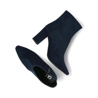 Stivaletto "Ralia" blu marino con Tacco 7 cm a Punta Sfilata 