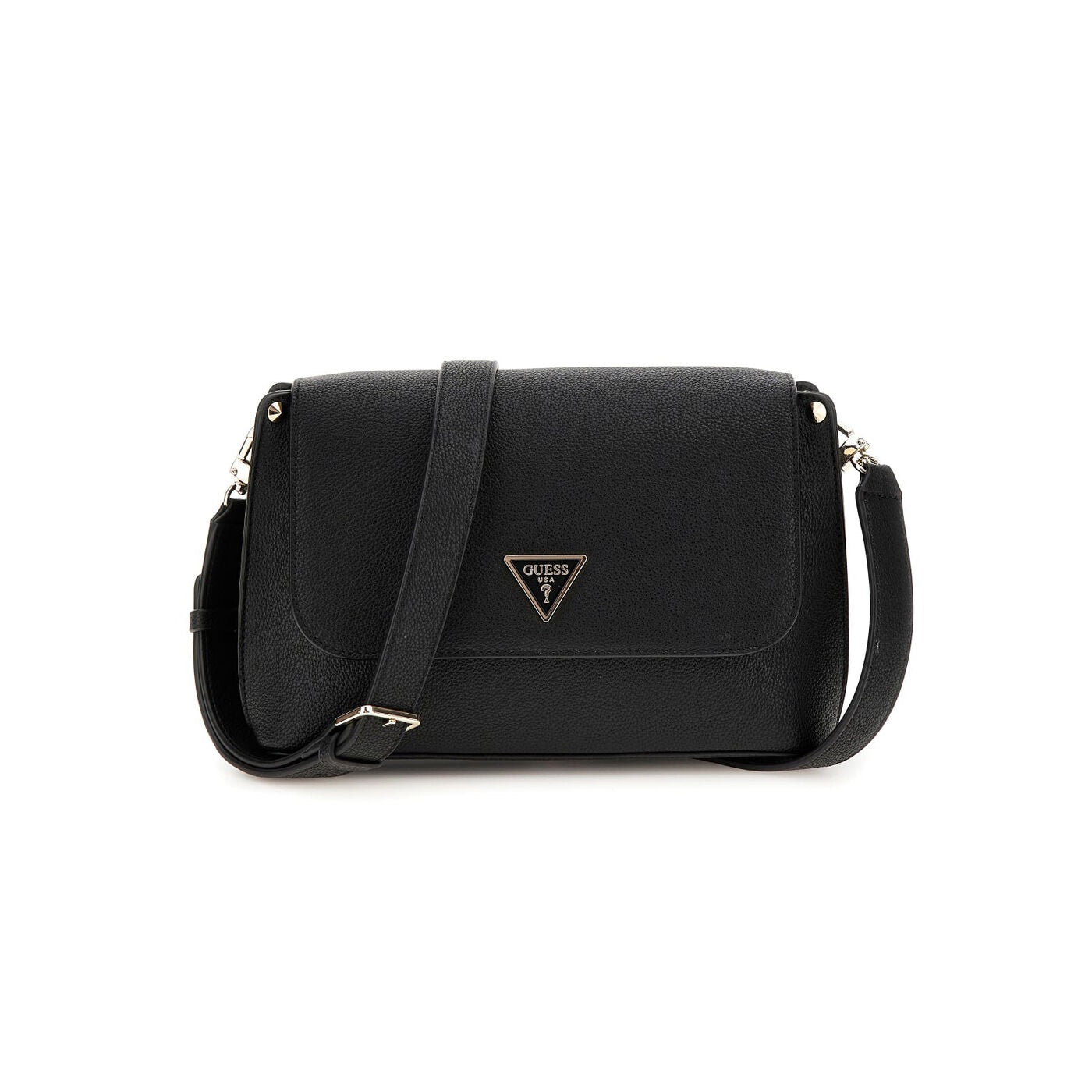 Borsa a Tracolla Guess "Meridian Flap" Nera in Similpelle 