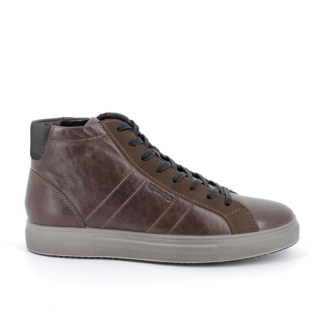 Polacchine marroni in pelle con zip laterale e suolaMemory Foam 