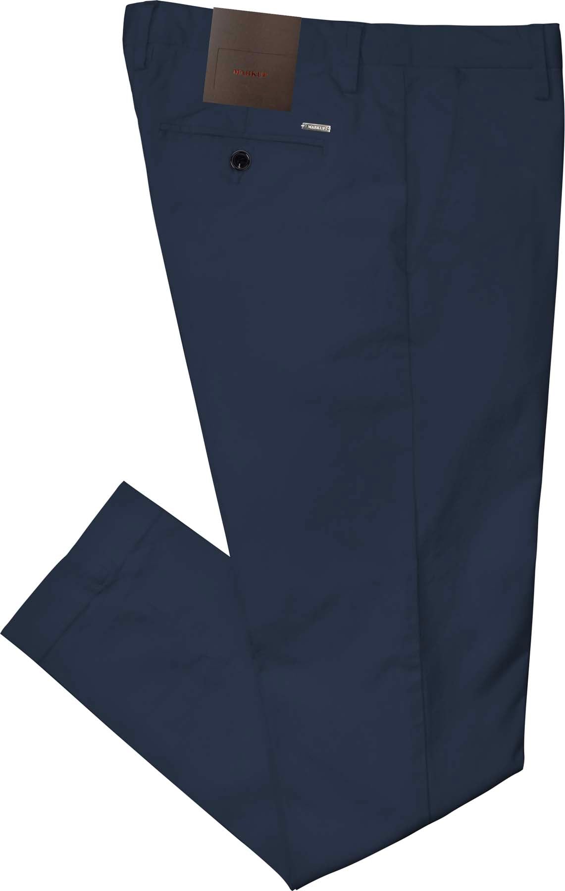 Pantaloni blue in Twill di Cotone Stretch Regular Fit 