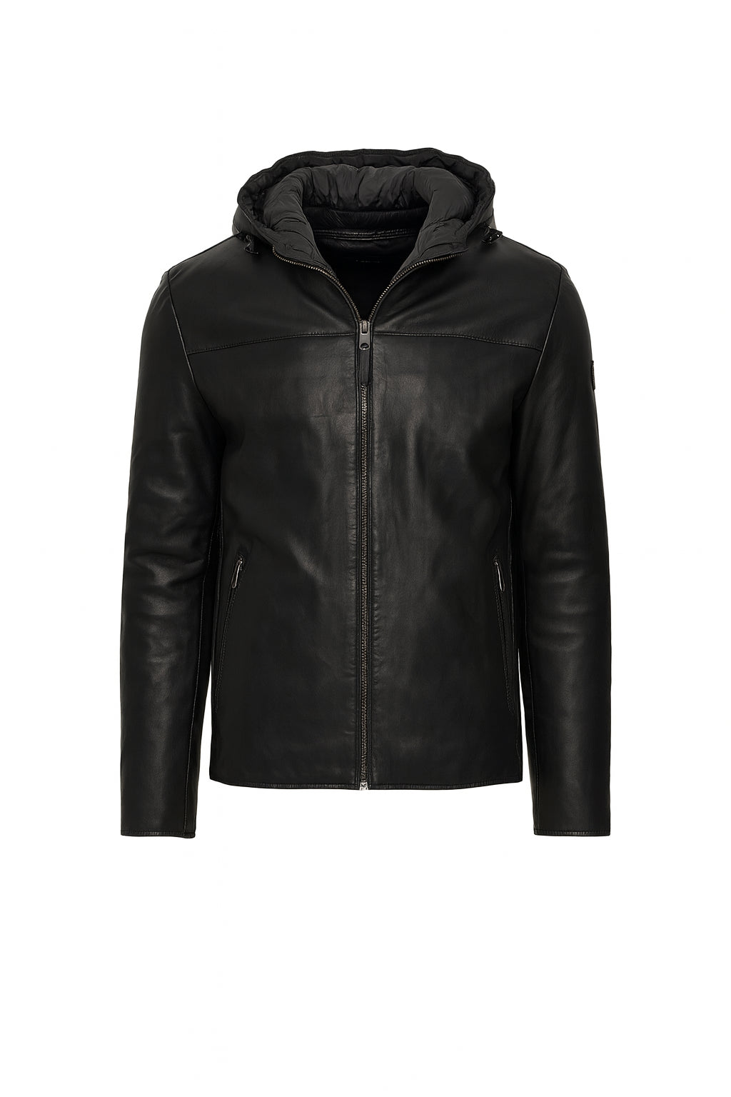 Giubbino Reversibile "Ramiro" Nero in Pelle di Agnello 
