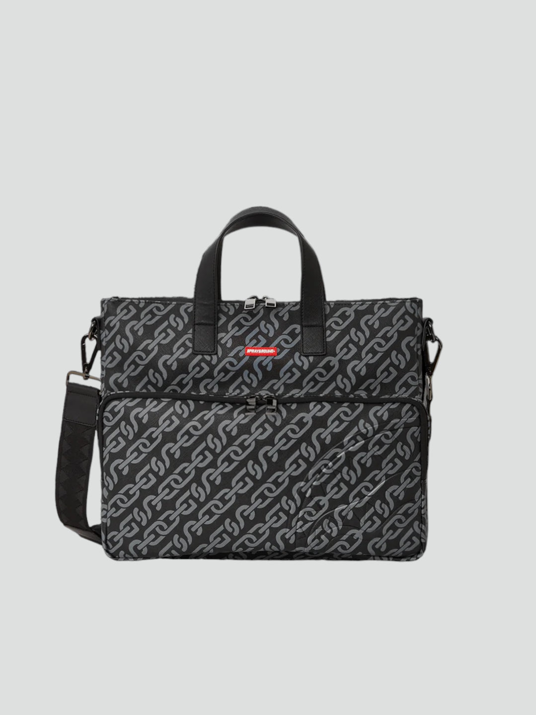 Borsa "SG Chains Travel Bag" Nero con Stampa Chain All-Over 