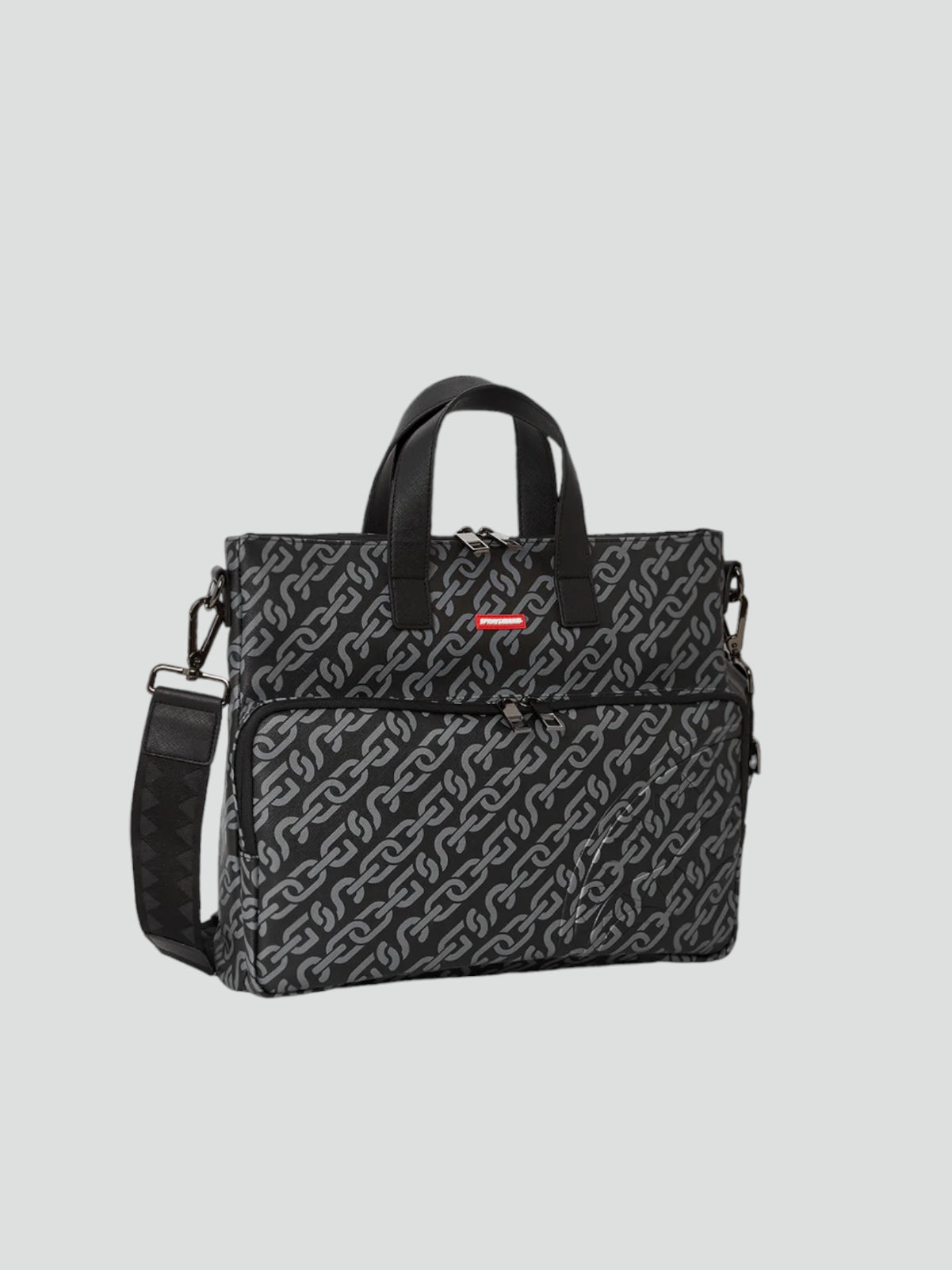 Borsa "SG Chains Travel Bag" Nero con Stampa Chain All-Over 