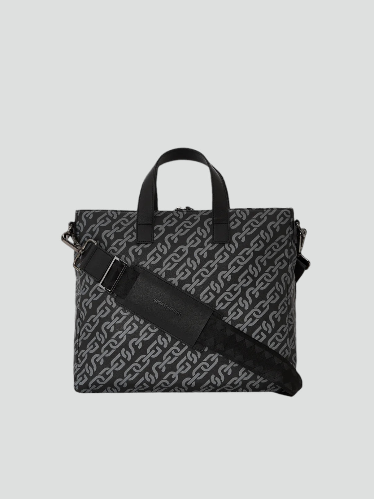 Borsa "SG Chains Travel Bag" Nero con Stampa Chain All-Over 
