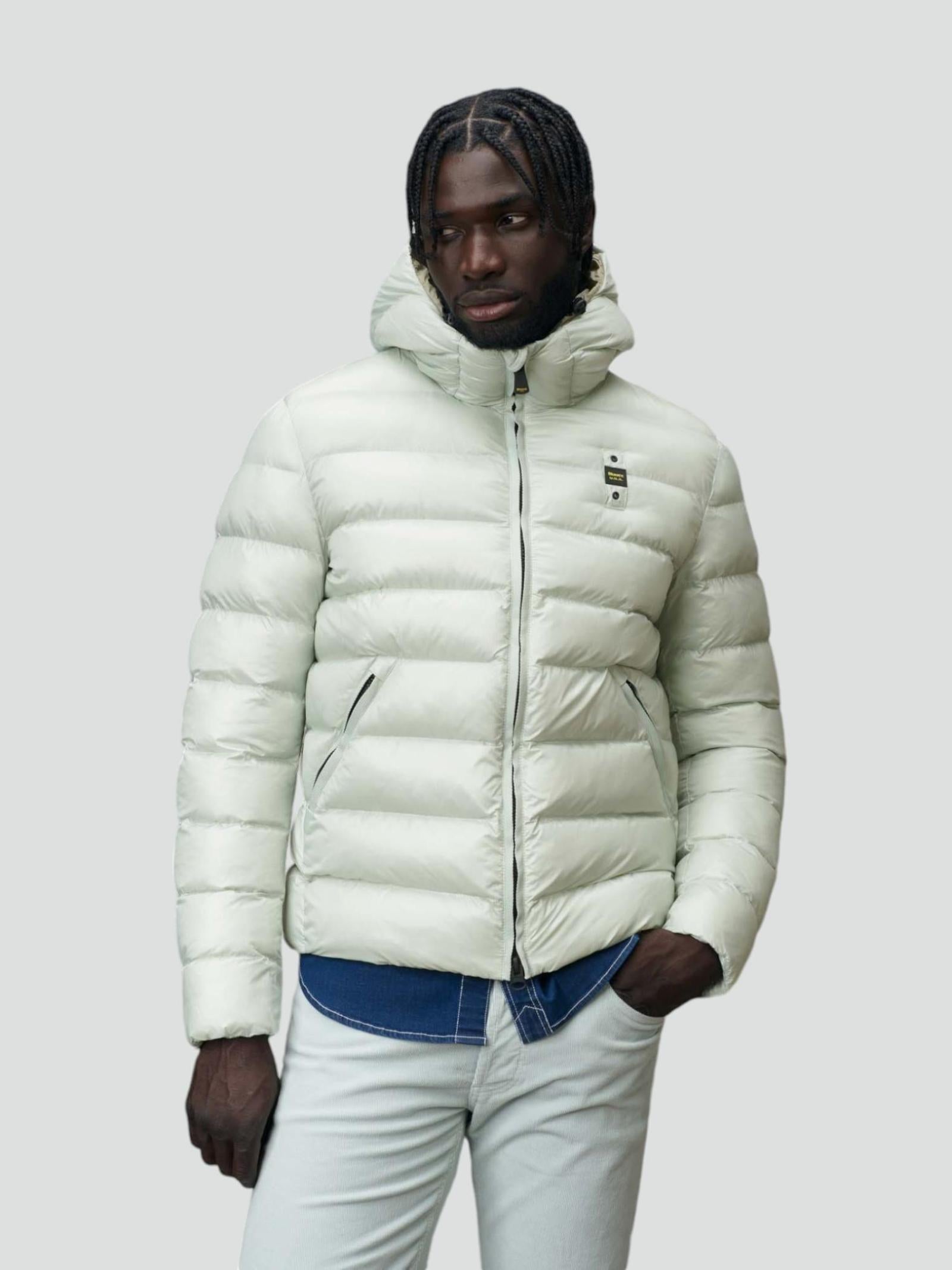 Piumino "Adams" Calce con Interno Beige in Nylon Eco Idrorepellente 