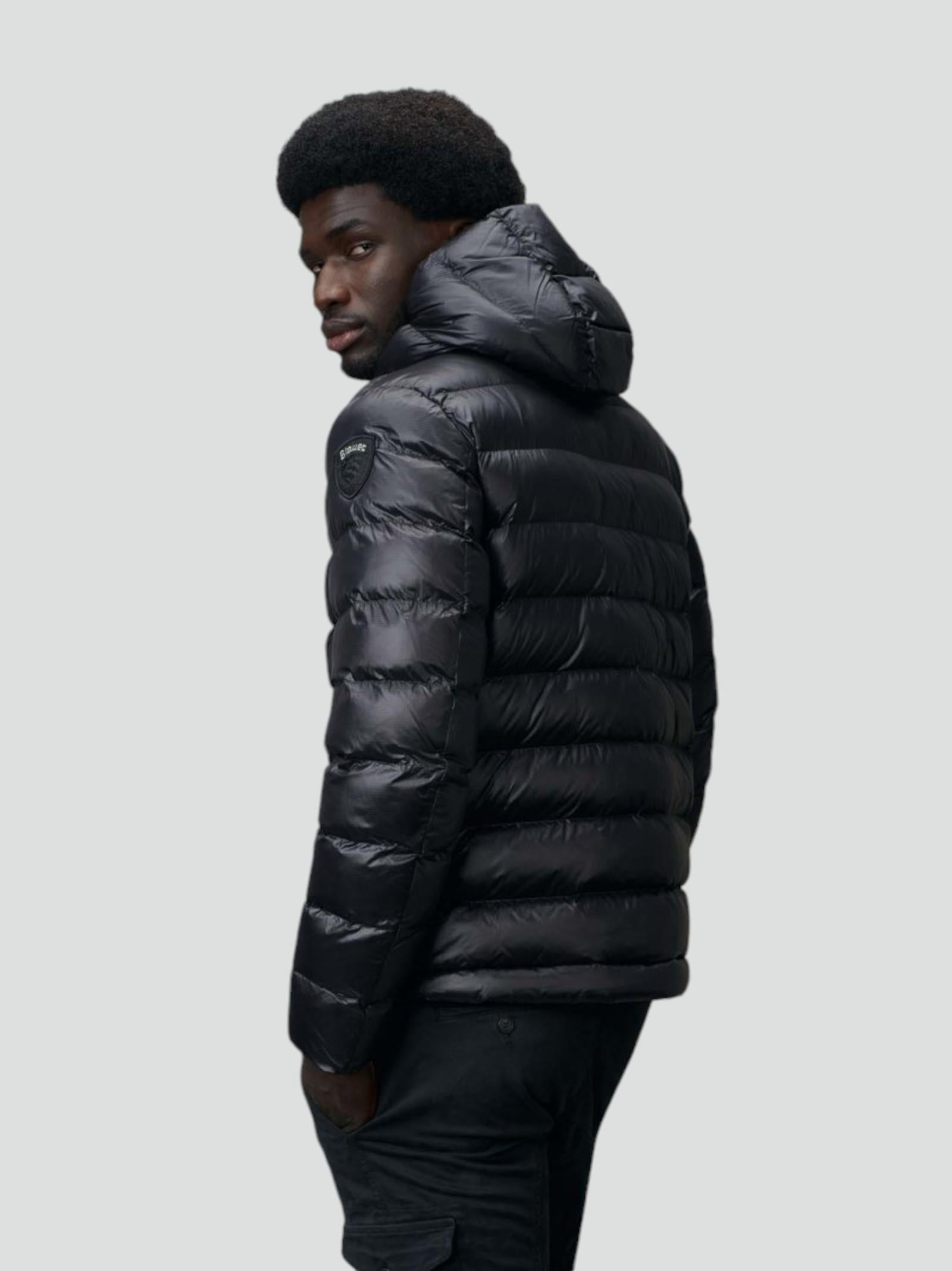 Piumino in Nylon Eco "Adams" nero con Imbottitura Sorona® Aura 
