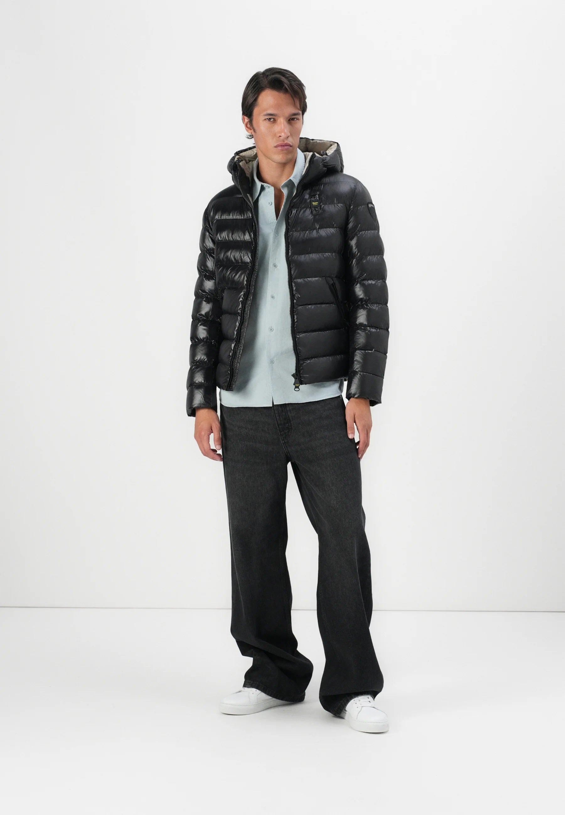 Piumino in Nylon Eco "Adams" nero con Imbottitura Sorona® Aura 