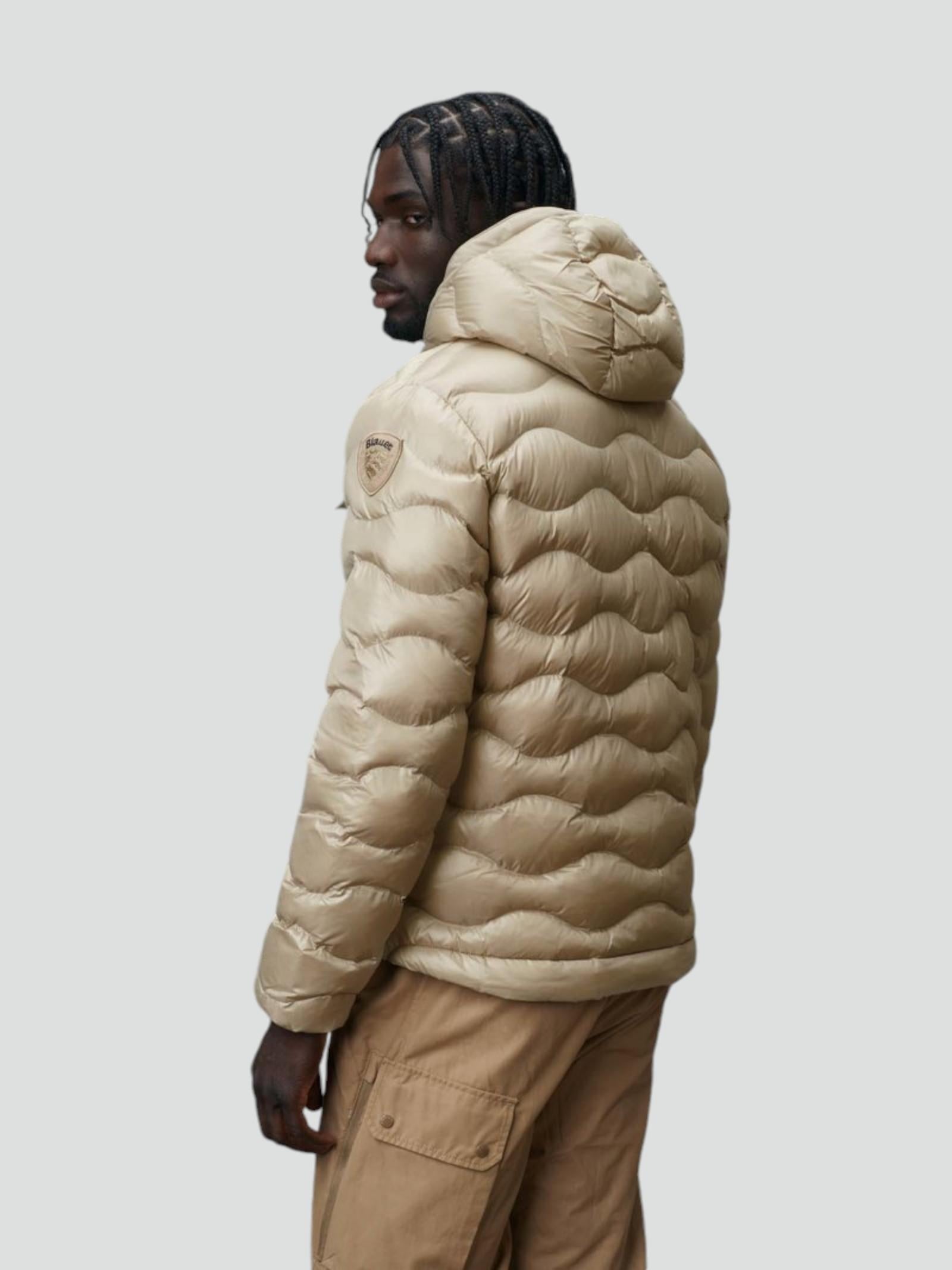 Piumino "Bryant" Beige e Taschino sul Petto 