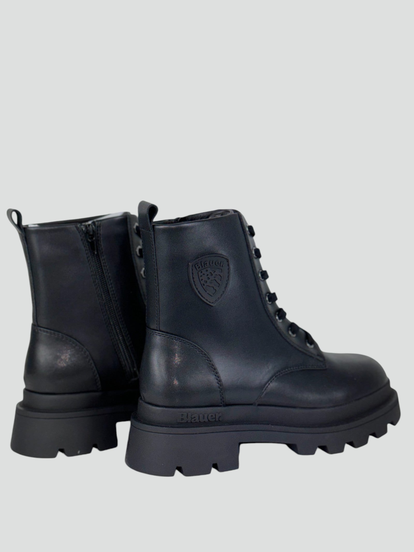 Stivali Donna "Kimmel" Neri in Pelle Stile Biker 