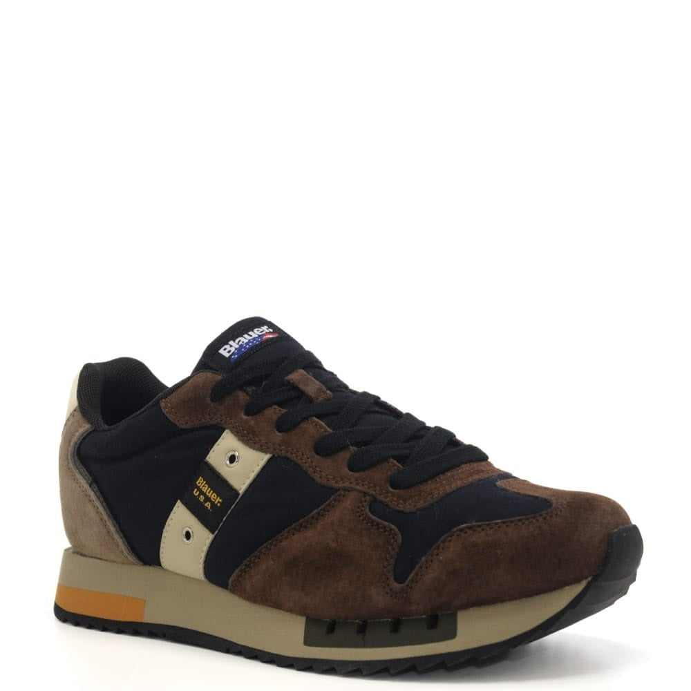 Sneakers Blauer Moro con Dettagli Beige e Blu 