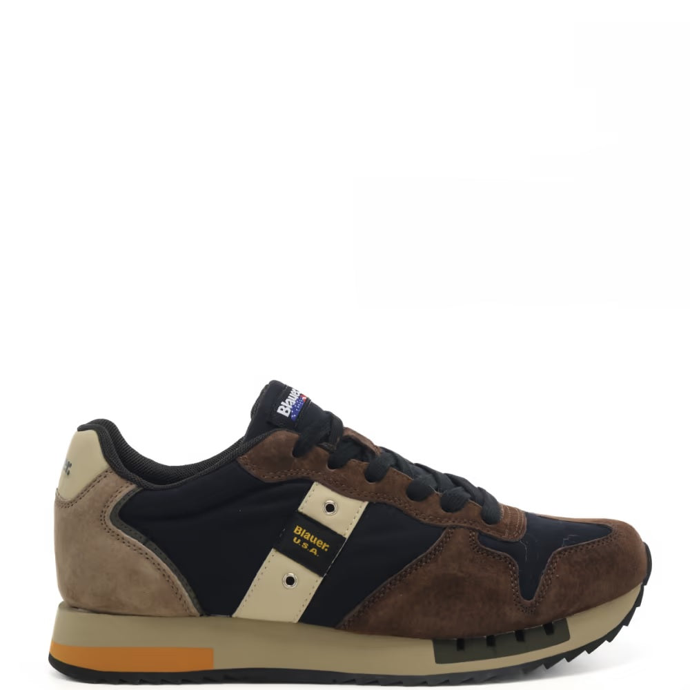 Sneakers Blauer Moro con Dettagli Beige e Blu 