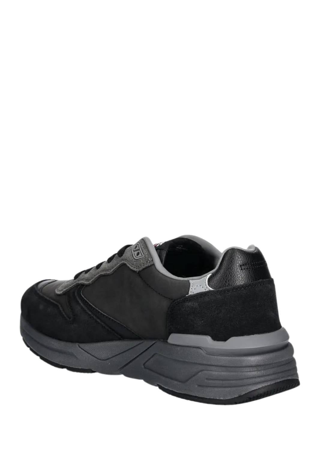 Sneakers Uomo "Ray" Nere in Pelle Scamosciata e Materiale Tecnico 