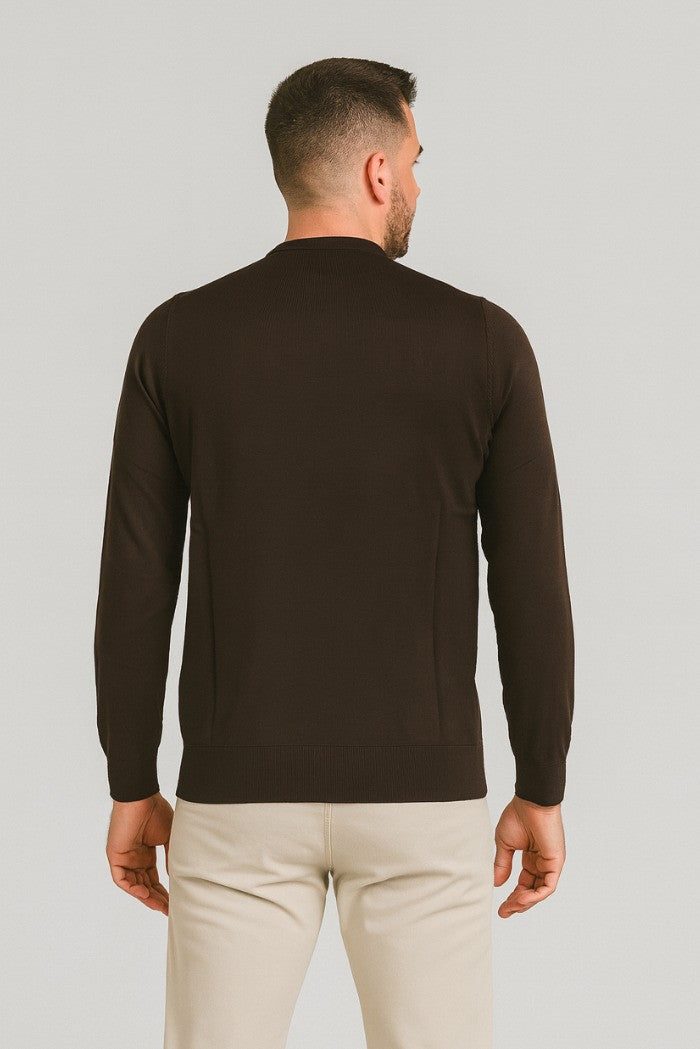 Maglia marrone moro in Misto Viscosa Silk Touch 