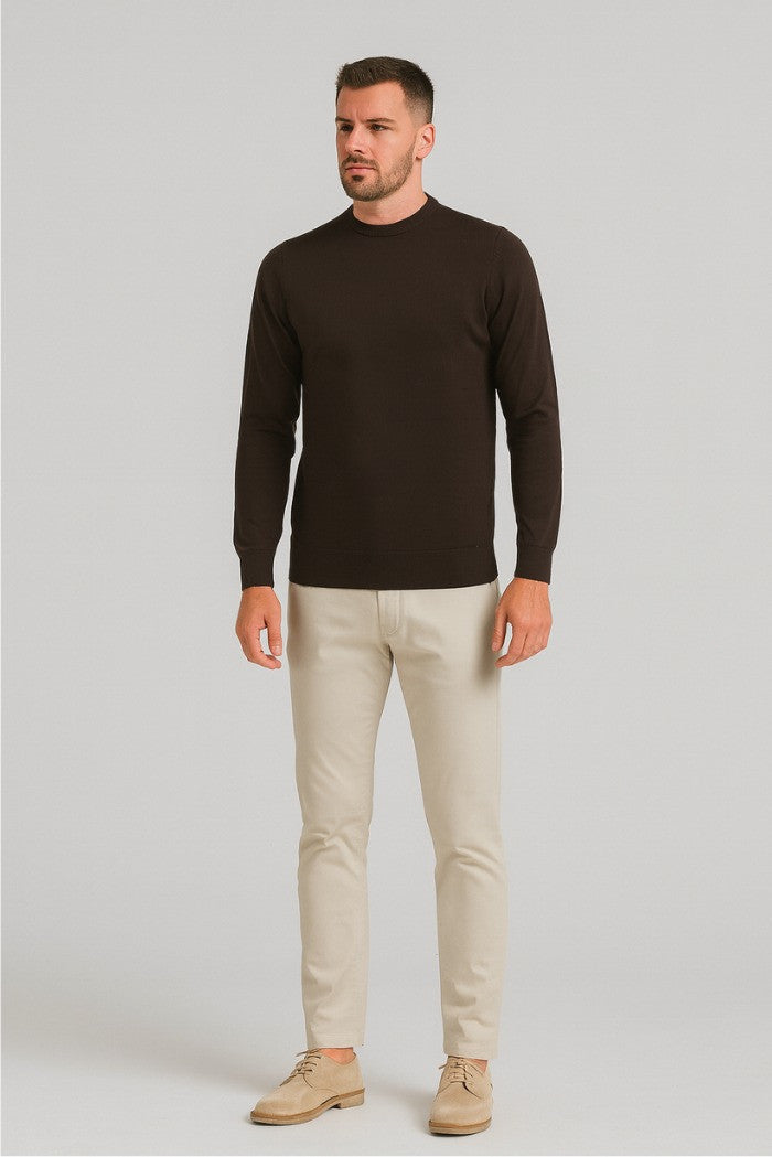 Maglia marrone moro in Misto Viscosa Silk Touch 