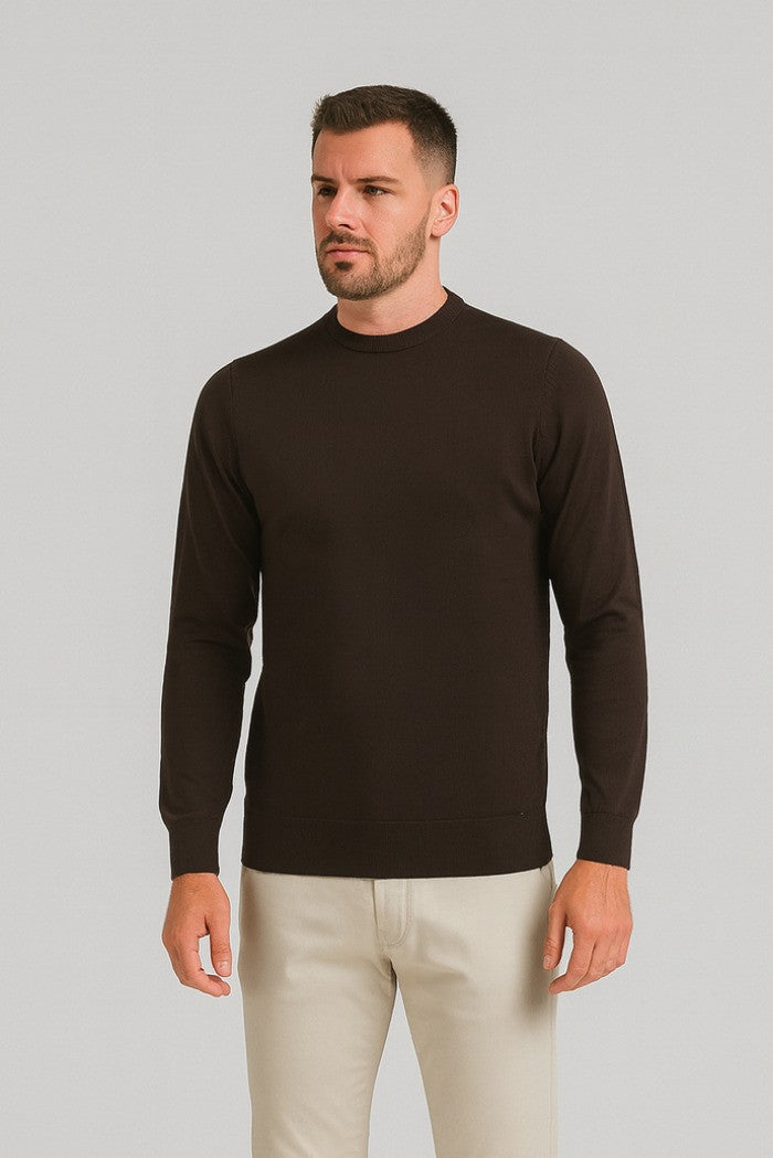 Maglia marrone moro in Misto Viscosa Silk Touch 