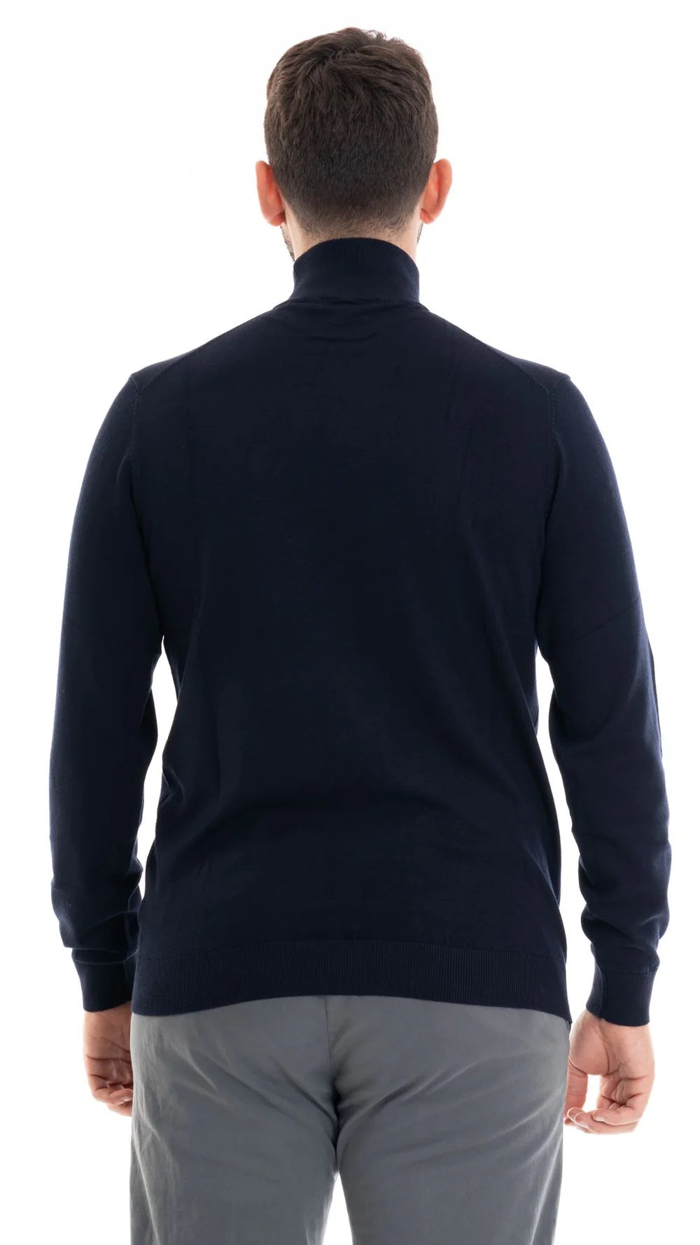 Lupetto Uomo Blu Scuro in Misto Viscosa Finezza 12 