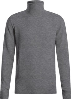 Dolcevita grigio melange in maglia finezza 12 