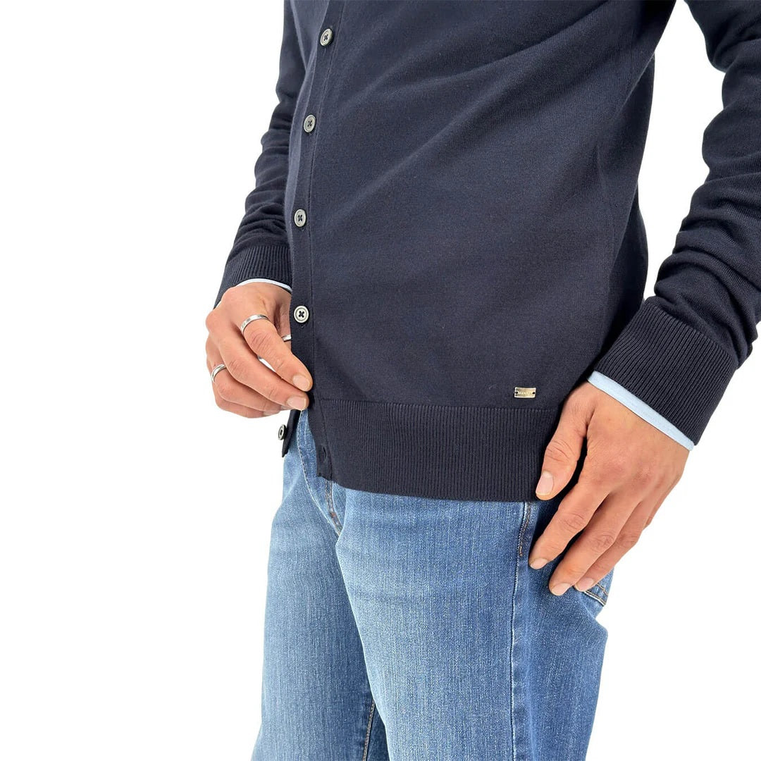 Cardigan Blu in Maglia Leggera 