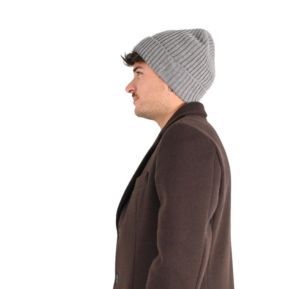Cappello grigio melange in Maglia con logo Markup 