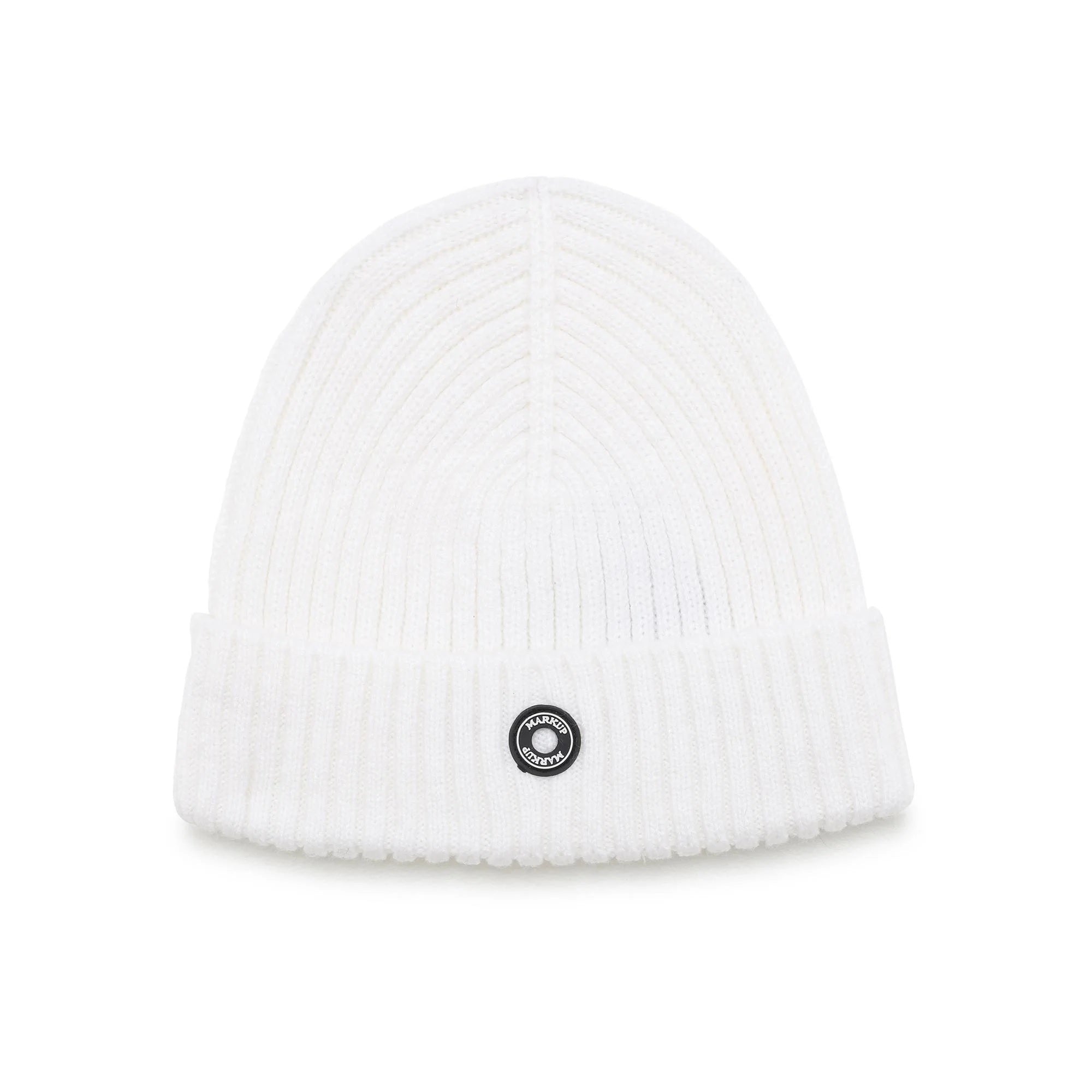Cappello bianco latte in Maglia con logo Markup 