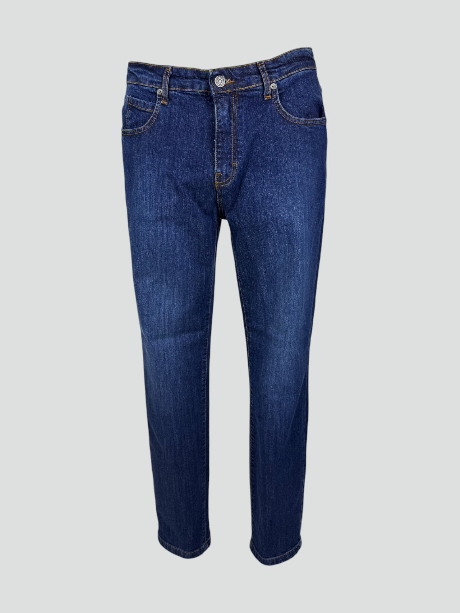 Jeans Uomo Moro Regular Fit 5 Tasche Denim Blu 