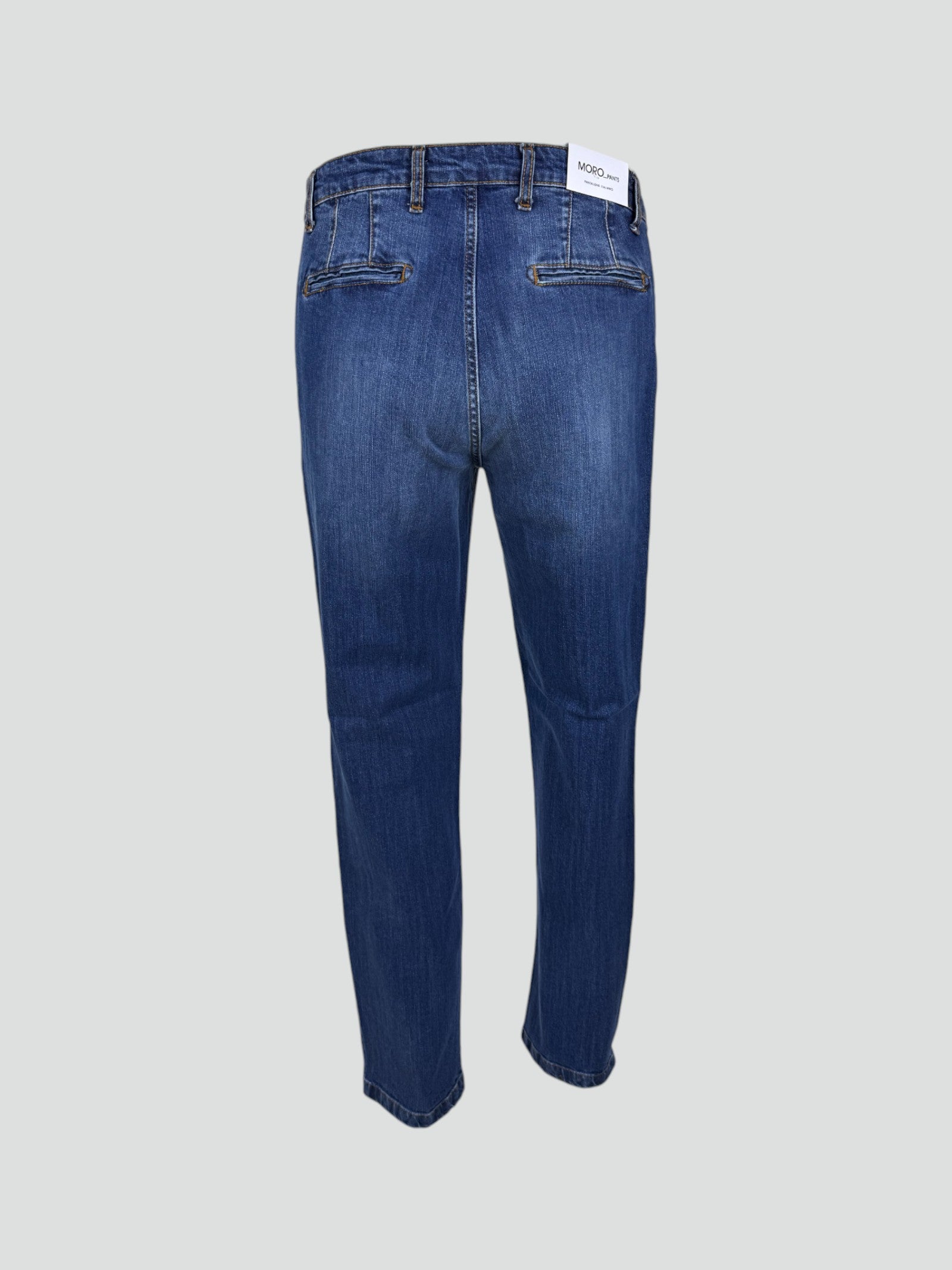 Jeans Uomo Moro Regular Fit Tasca America Denim Blu 